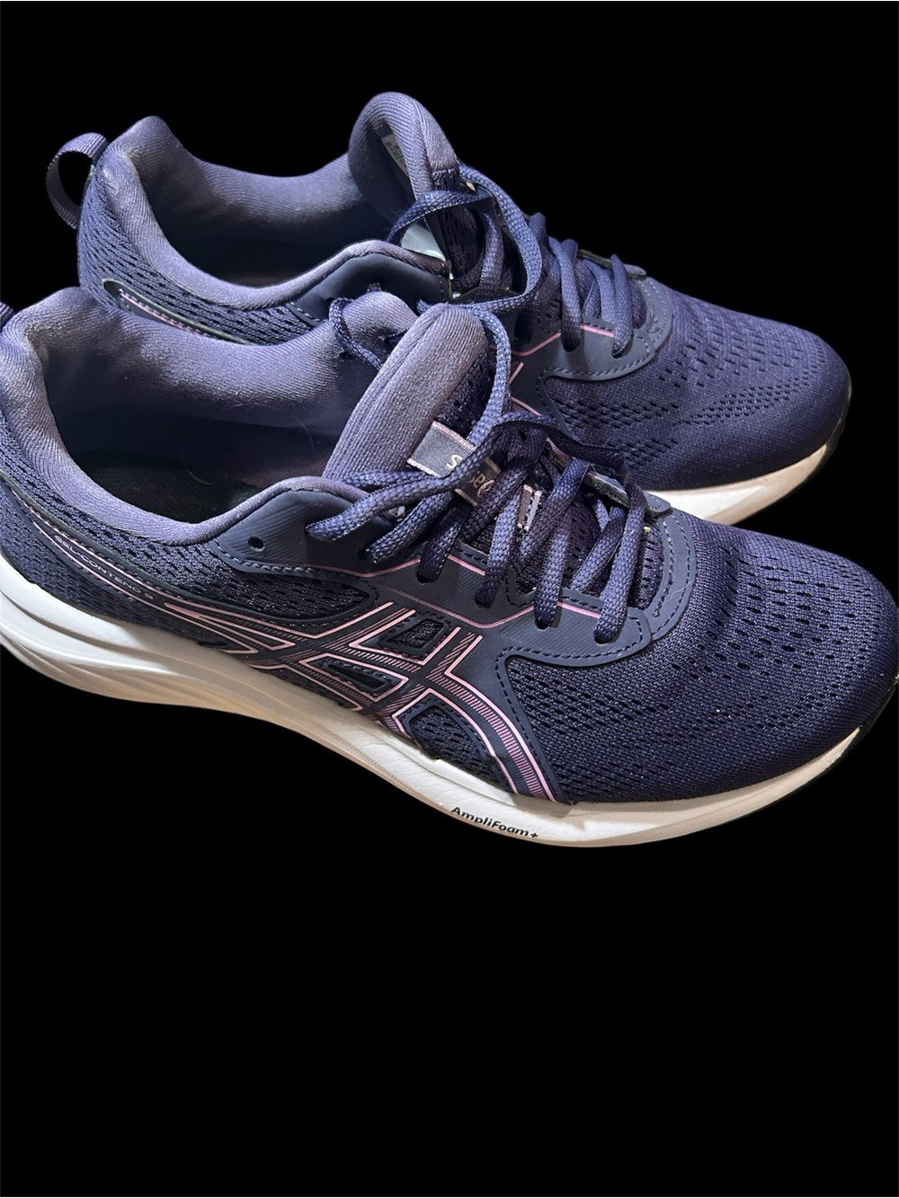 ASICS Women's Dark purple  Athletic Shoes with Pink Trim